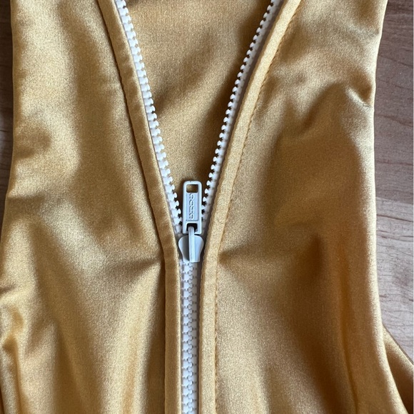 NWOT Sage Swim Cyprus One Piece High Cut Bathing Suit in Mustard - Picture 8 of 10